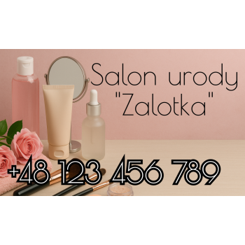 Baner reklamowy 100x60 cm dla gabinetu kosmetycznego